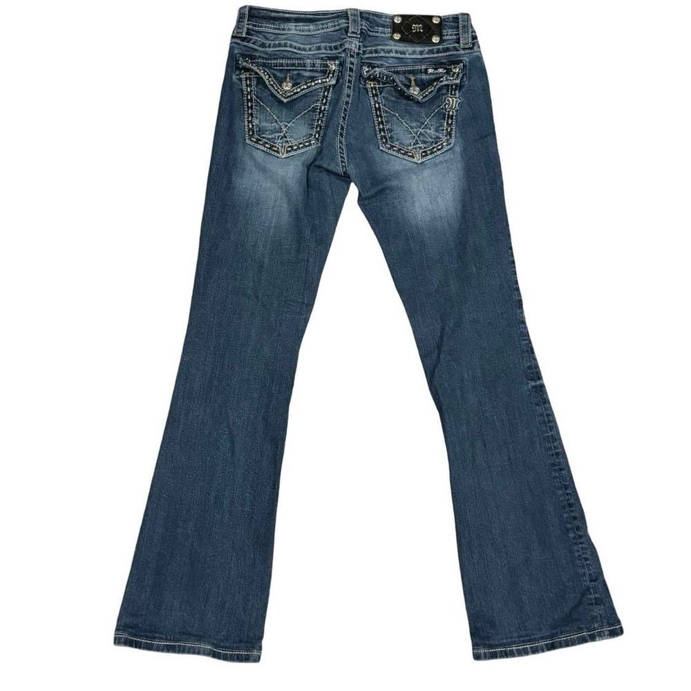 Miss Me Signature rise Size 29 Boot Jeans Denim Style JW5893B2 sequin stitch